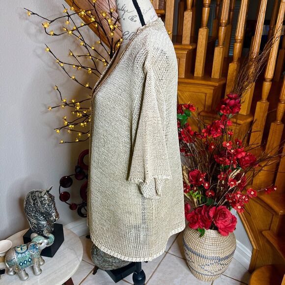 SAG HARBOR Women’s Cardigan Open Front Gold V-Neck Sweater Top Size 3X - Picture 5 of 9